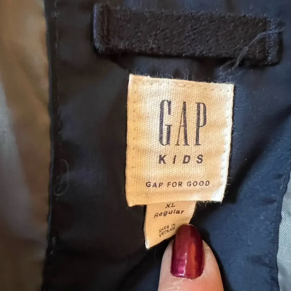 Gap kids XL vest, navy full zipper